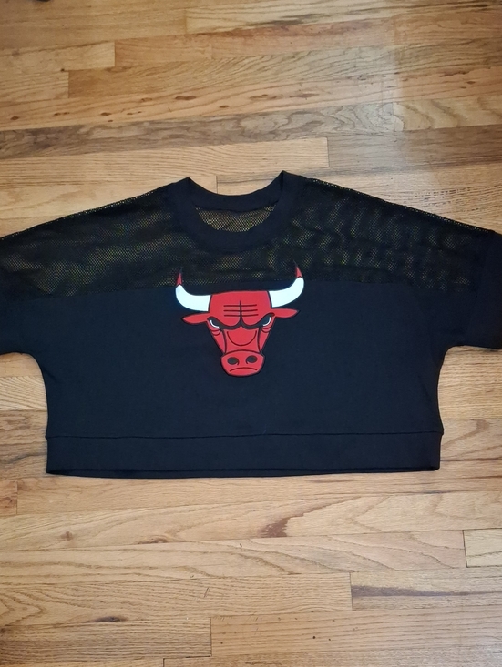 Fisll Tops - Fisll Bulls Black & Red Mesh Crop Top_1